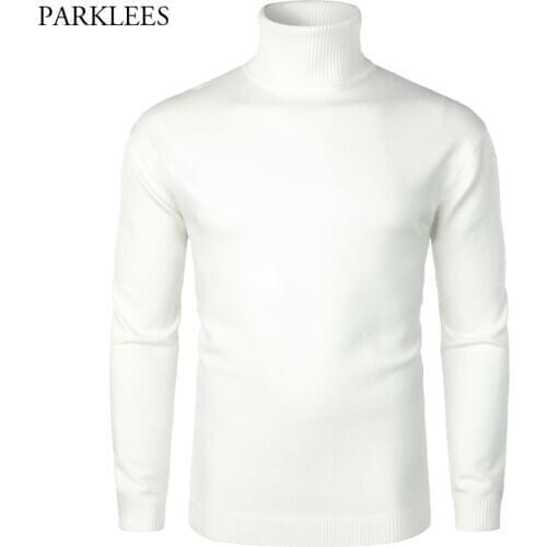 Winter Turtleneck Sweater Men 2020 Brand Mens Pullover Sweaters Casual Slim Fit Knitted Pull Homme Luxe Xmas Knitwear Jersey XXL