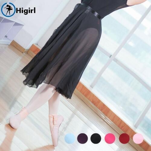 Women Girl Chiffon Ballet Tutu long skirts Dance Costume Skirt Skate Wrap Scarf Dress adult CF7500