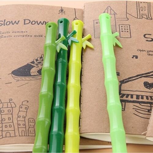 1PC Fashion Plastic bamboo Steadily Pens Cute Ball Pen Stationery School Office Supplies high Ballpoint Students Accessories