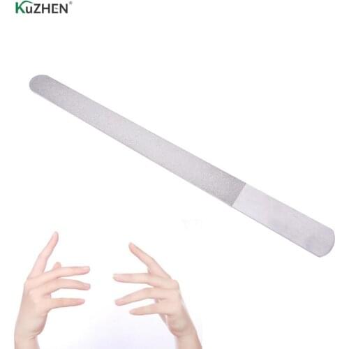 1pc Nail Files Stainless Dual Sided Nail File Metal Grinding Rod Scrub Nail Art File Manicure Pedicure Tool 17.6*0.9cm Nail Tool