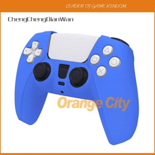 2pcs Handle Anti-Slip Silicone Gel Rubber Case Cover Dustproof Skin Protective Cover for S-ony PlayStation PS5 Controller Game