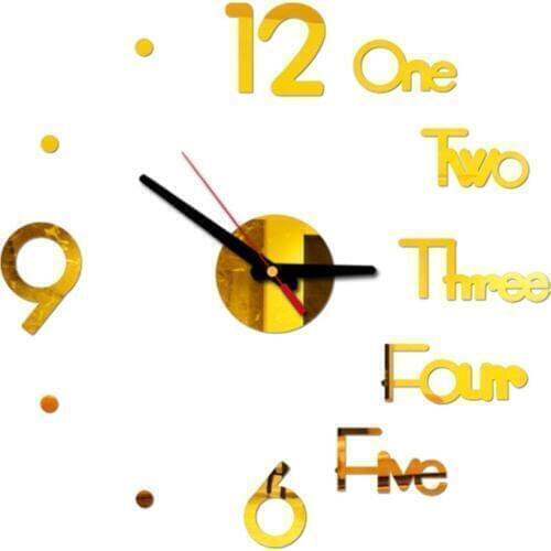 3D Large Wall Clock Rushed Mirror Wall Sticker Diy Living Room Home Decor Fashion Watches Quartz Large Wall Clocks J50