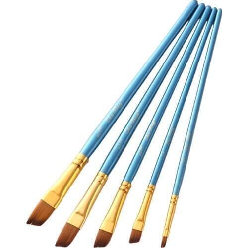 5Pcs Artist Paint Brush Set Nylon Hair Watercolor Oil Painting Brushes Drawing Art Supplie Dropship Paint By Number Brush