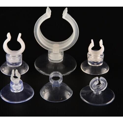 5Pcs/lot 4/ 6mm Aquarium Suction Cup Holder Sucker For Fish Tank Pump Airline Tube