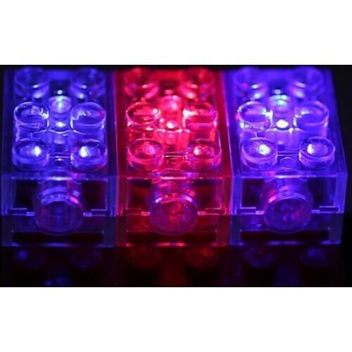 5Pcs/Lot Colorful LED Light-emitting Baby Compatible Block DIY Building Blocks Bricks Kids Toys Funny Birthday Gifts for Kids
