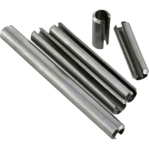 50pcs M1.5 M2 M2.5 M3 M4 M5 M6 GB879 Spring-Type Straight Pins 304 Stainless Steel Spring Elastic Cylindrical Cotter Pin Dowel