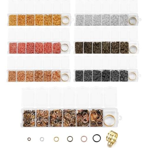 975pcs/lot Mixed Open Jump Ring Jewelry Making Set Split Rings Connector For DIY Jewelry Making Kit Finding Accessories Supplies