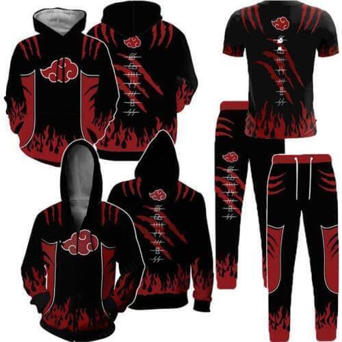 Anime Naruto Akatsuki Clothes Costumes Jackets Men Hoodies Sweatshirts Clothes Uzumaki Akatsuki Haruno Sakura Hat Clothing Tops