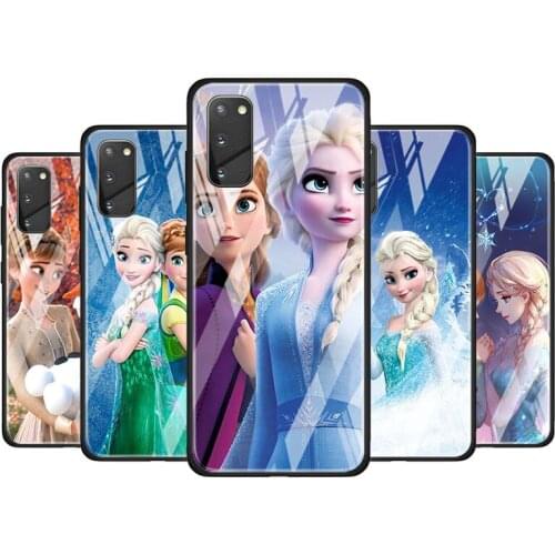 Disney Princess Aisha Ann for Samsung Galaxy S20 FE Ultra Note 20 S10 Lite S9 S8 Plus Luxury Tempered Glass Phone Case Cover