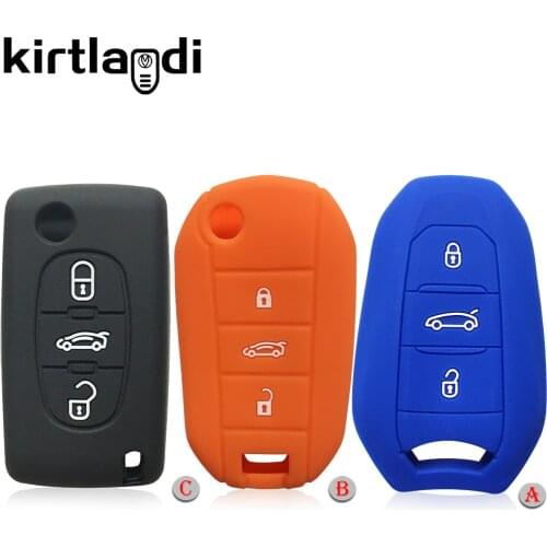 Silicone Key Case Cover for Citroen C2 C3 Berlingo C4 C5 X7 for Peugeot 308 5008 407 207 307 2008 208 508 Rifter 206 3008 Holder