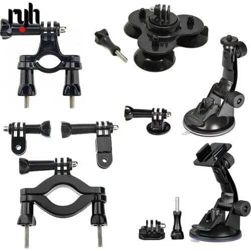 Optional Bike Motorbike Mount for GoPro Hero 9 8 5 Accessories for Xiaomi Yi Suction Cup Car Mount for Sjcam Sj4000 Eken H9 H9R