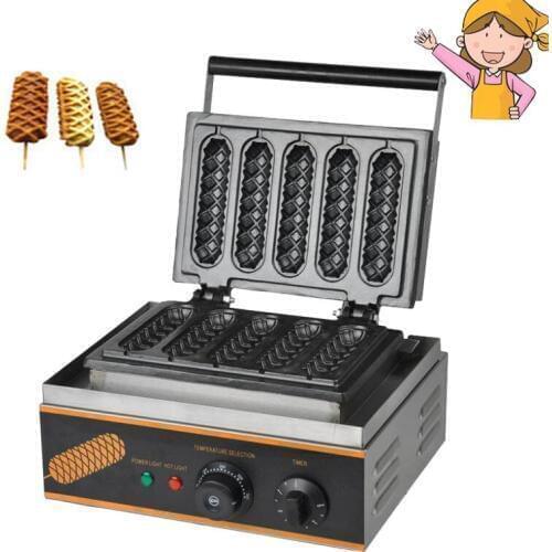 Electric French Hot Dog Waffle Baker Machine 110V 220V Commercial Use Electric Lolly Waffle Makers Machine FY-117