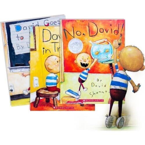3 Styles David Shannon Books No David,David Gets in Trouble English Cognitive Picture Book Story Book
