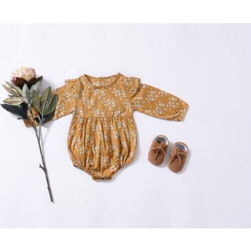 Newborn Baby Girls romper Infant baby dress Floral small flying sleeves Jumpsuit Toddle girls lovely clothing outfits