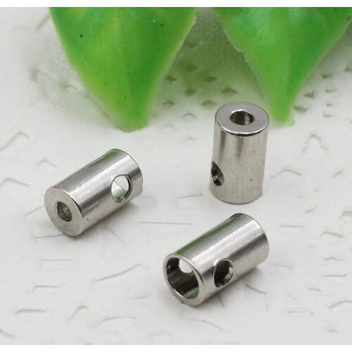 Fit 3mm Cord Crimp End Caps Buckle Tips for Necklace Bracelet Cord Connectors Clasp,DIY Accessories 7x3.5mm 50pcs/lot K04455