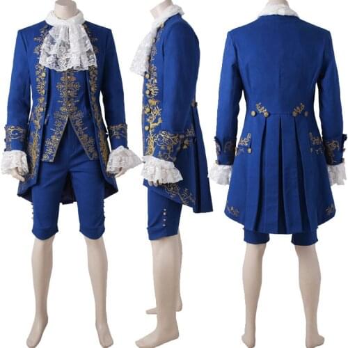 Movie Girl And Beast Cosplay Costume Adult Men Prince Role-playing Clothes Fantasy Halloween Carnival Outfit