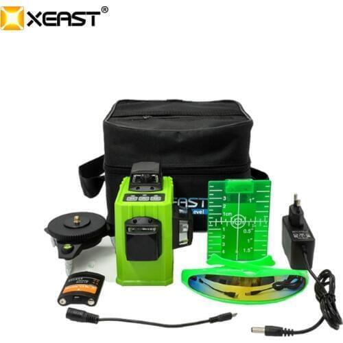 XEAST XE-61A 12 line laser level 360 Self-leveling Cross Line 3D Laser Level Green or red Beam With Tilt&Outdoor Mode