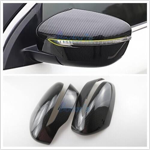 For Nissan Murano 2015-2018 Carbon Fiber Color Side Wing Mirror Cover Door Rear View Overlay Caps Car Styling Accessories