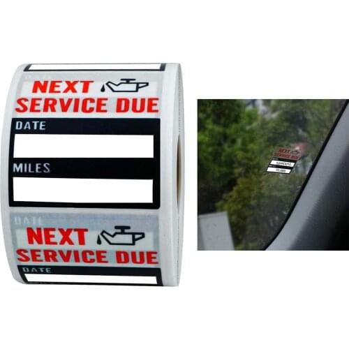 100pcs Oil Change Stickers Car Sticker Service Reminder Stickers Car Windshield Decal Sticker Window Sticker Adhesive Labels