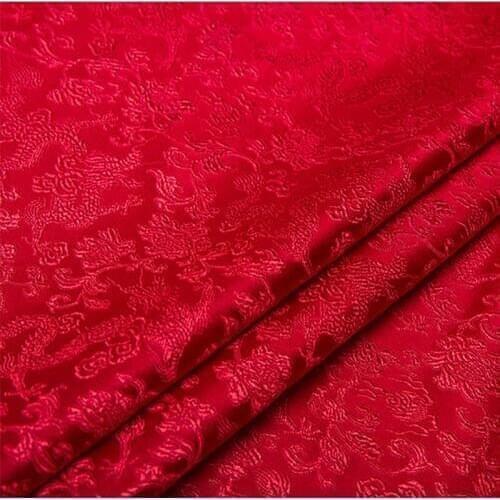 New arrival brocade yarn dyed polyester dragon fabric for patchwork felt dress bed sheet tissue telas bag cos play 100x75cm
