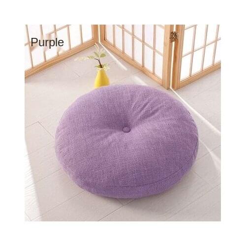 Solid Color Round Throw Pillow Soft Sofa Window Chair Seat Cushion Warm Washable Tatami Mattress Butt Pads Home Decor