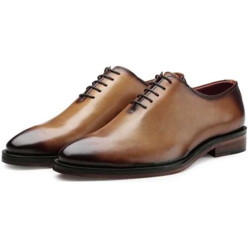 Oxford Designer Leather Wedding Dress Fashion Men Shoes Luxury Bridegroom Handmade Business Shoes for Men