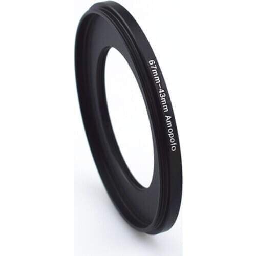 Wholesale 67mm-43mm Step-Down Metal lens filter Adapter Ring/67mm Lens to 43mm UV CPL ND Accessory