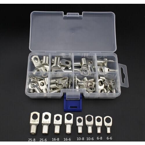 Bolt Hole Tinned Copper Cable lugs Battery Terminals set Wire terminals connector