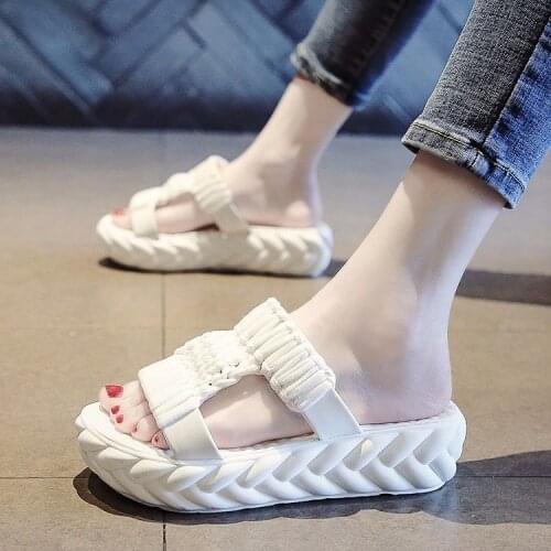 Women Slippers Flat Woman Belt Buckle Square Sandals Casual Open Toe Beach Shoes Female Fashion Slides 2021 Ladies Outdoor Shoes