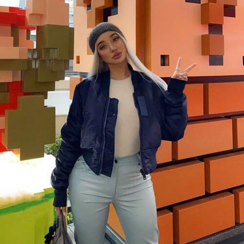 Женские синие куртки SEXELANLAN China At AliExpress