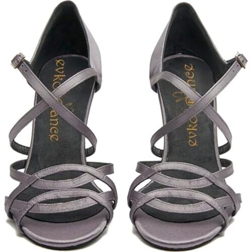 Professional Latin Dance Shoes for Women/Girls/Ladies Gril Black Salsa 7CM Heeled IndoorBallroom Dancing Shoes Women Party Shoes