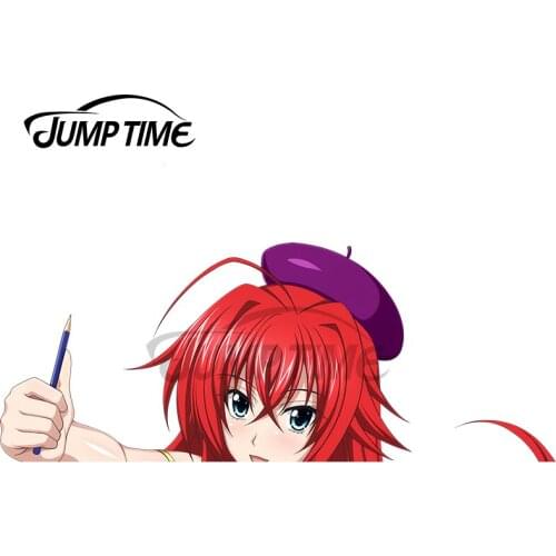 Jump Time 13 x 5.1cm High School DxD Car Stickers Graffiti Decal Vinyl Car Wrap Waterproof Auto Air Conditioner For JDM SUV RV