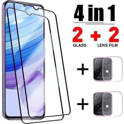 4IN1 Full Cover Tempered Glass For Xiaomi Redmi Note 10 9 8 7 Pro Camera Lens Protective Glass For Redmi Note 10 10S 9 8 9S 9T 7