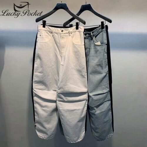 2020 Women Autumn Winter New Fashion Cotton Jeans Female Casual Loose Solid Color Harem Pants Ladies Brand Denim Long Pants M180