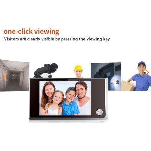 LCD Display Doorbell Digital Smart Peephole 3.5 inch 120 Degree Door Eye Visible Door bell