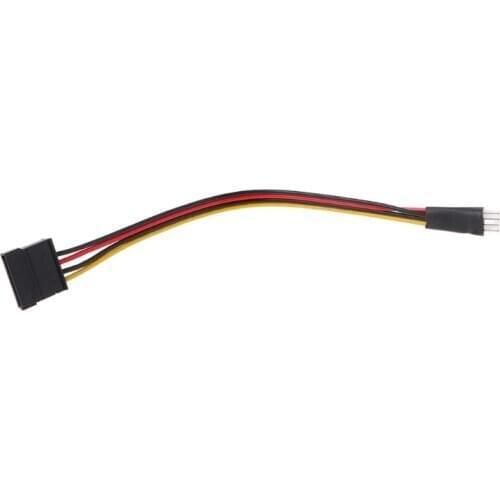 1 PC 4-Pin FDD Floppy Male To 15-Pin SATA Female Converter Adapter Power Cable Cord