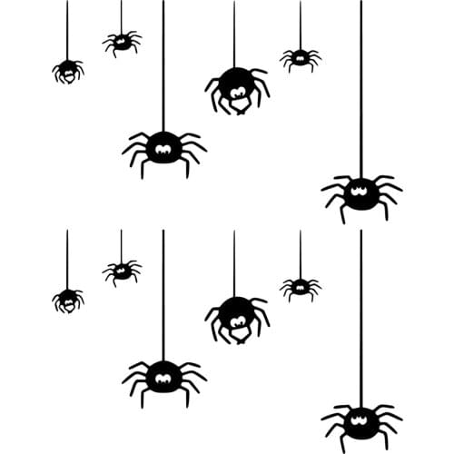 2PCS Creative Halloween Party Decor Spider Sticker Wallpaper New Fashion Design Wall Sticker For Home Decoration Accessories