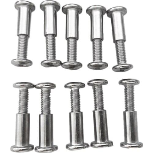 20 Pcs Screw Post Fit for 5/16Inch(8mm) Hole Dia Male M6X20mm Female M6X18mm Belt Buckle Binding Bolts Leather Fastener