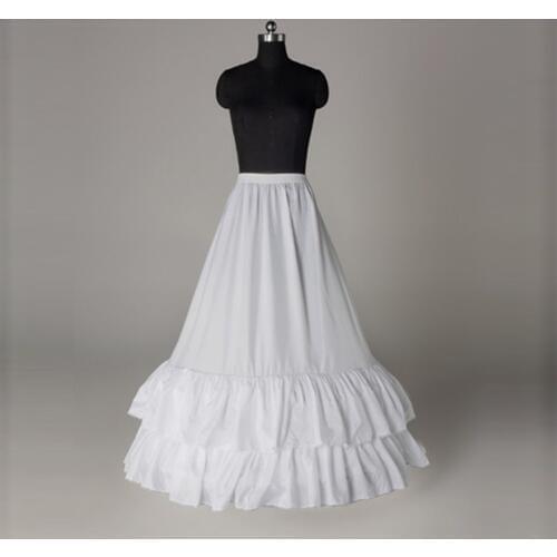 2018 Ruffle A Line 2 Hoops 2 Layers Wedding Petticoats Jupon Mariage Wedding Accessories Crinoline Petticoat