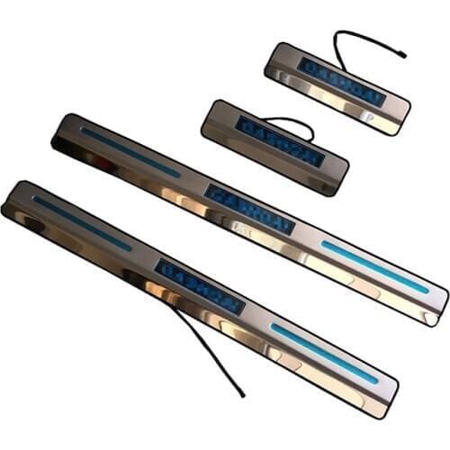 For Nissan Qashqai j11 2016-2018 Stainless Welcome Pedal Auto Led Door Sill Strip Trim Car Styling Accessories & Parts 4 Pcs