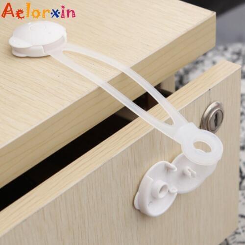 5Pcs/Lot Cute Pig White Drawer Lock Baby Child Safety Lock Protection For Children Child Lock Castle Security Locking Cabinet