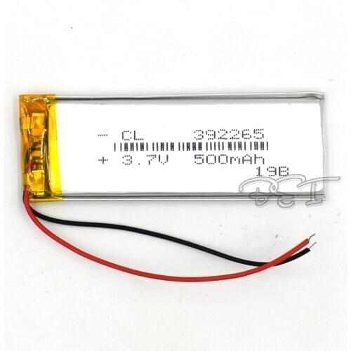 3.7V 392265 500mAh Rechargeable Li-Polymer Lithium Lipo Li-ion Cell Battery For tablet Digital Set MP5 GPS Bluetooth Recorder