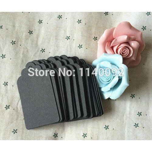 Free shipping 500 pcs a lot blank 350 gsm black paper tag 4x7cm/baking price tag/jewelry price tag/gift packing tag/labels