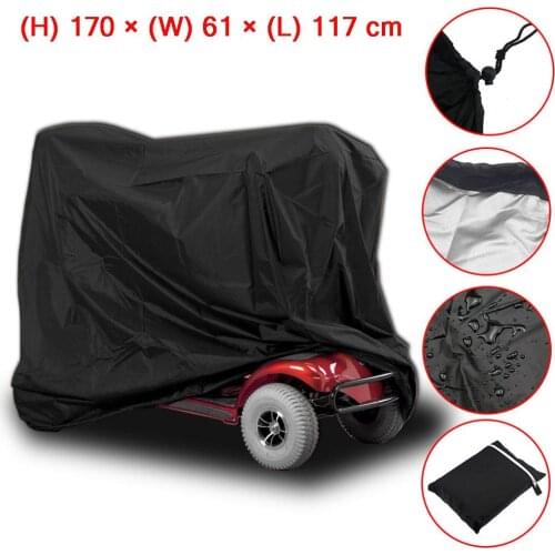 Mobility Scooter Storage Cover Waterproof Protective Cover Nylon Fabric Cover Long-lasting PVC Backing Cover 170*61*117cm