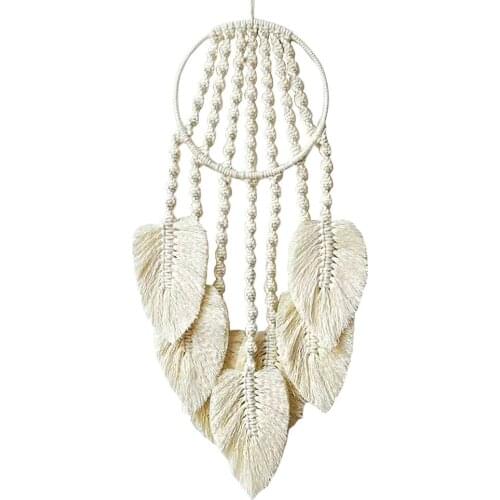 Decoration Mat Hanging Leaf-shaped Tapestry For Living Room Garden Bedroom Cotton Thread Hand-woven Bohemia Style Home Décor