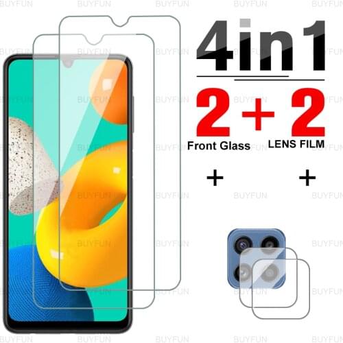 For Samsung Galaxy M32 6.4 inch HD front tempered glass For samsung samung m 32 32m sm-m325fv screen protector camera lens glass