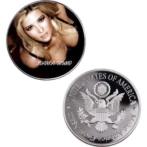 Home Decorative Silver Coin Ivanka Trump Challenge Coin Crafts Coins Collectibles Art Crafts Last Souvenir Gifts