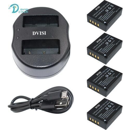 DVISI 4Pcs High Quality NP-W126 NP W126 li-ion Battery with USB Dual Charger kit for camera FUJIFILM HS30EXR HS33EXR X PRO1 z1