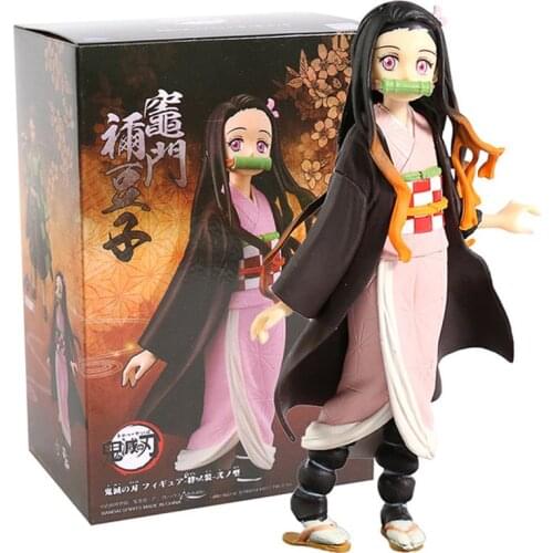 Anime Demon Slayer Figure Kimetsu No Yaiba Action Figure Kamado Tanjirou Nezuko PVC Model Toys Gifts Zenitsu Figurine Inosuke