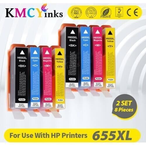 KMCYinks Compatible 655 XL Ink Cartridge Replacement for HP 655 HP655 deskjet 3525 5525 4615 4625 4525 6520 6525 6625 Printer